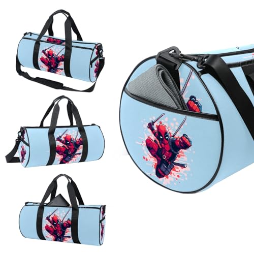 For Deadpool Large Capacity Sports Bag with Interior Zipper Pocket - Perfect Luggage, Shoe, Soccer, and Gym Bag3