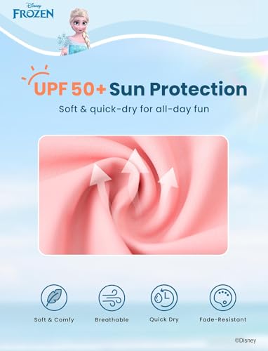 Disney Mickey and Friends Girl Two Piece Long Sleeve Swimsuit Rashguard Bathing Suit4