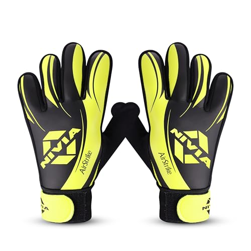 Nivia Air Strike Goalkeeper Gloves for Men & Women, PU Latex Glov...