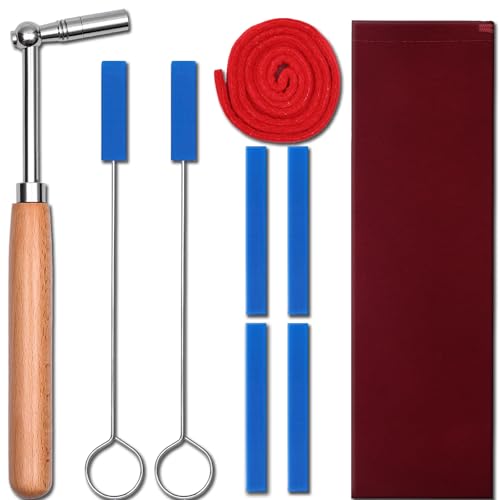 MELHA Professional Piano Tuning Kit, 9 PCS Piano Tuner Wrench Hammer piano tuning Mute kit tools