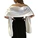 Très Chic Mailanda Écharpe Châle Étole en Satin Femme Wrap Foulard Pashmina pour Soirée Cérémonies Fêtes Mariage (240cm*75cm, beige)