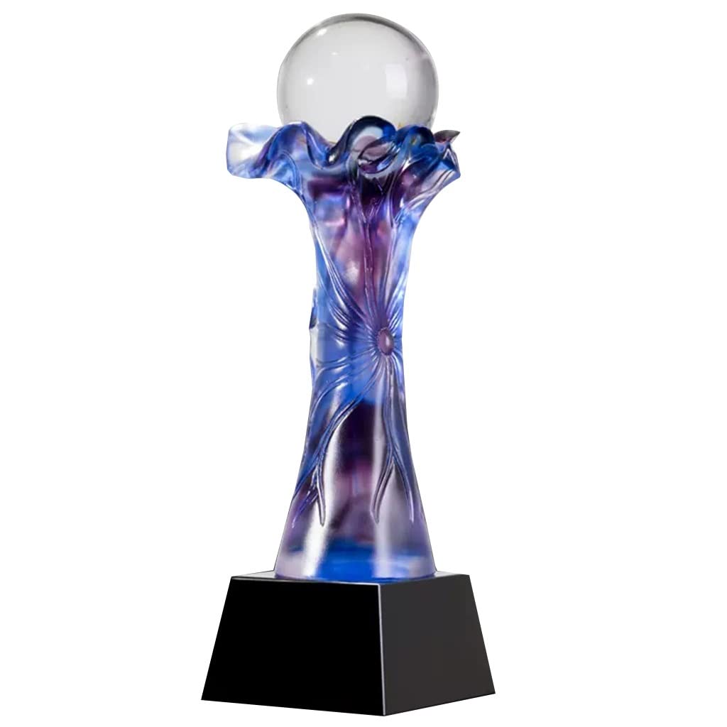Pokale, Medaillen Auszeichnungen Trophäe Aus Blauem Glas Event-Auszeichnungen Als Souvenir-Trophäe Jubiläums-Ornament-Trophäe Wettbewerbs-Champion-Trophäe