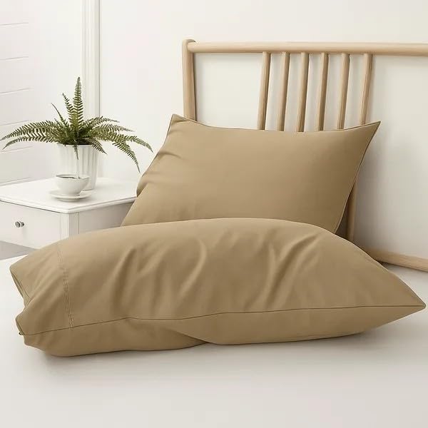 Sofrito Microfiber Ultra Soft Pillow Covers 2 PCs (17"x27" - Standard Size) - Taupe-image-40