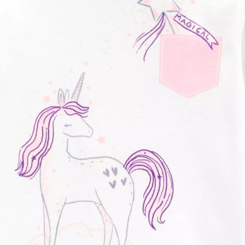 Carter's Toddler Girls 4pc Cotton Snug Pajamas PJs Set (US, Age, 3 Years, Pink/Purple Unicorns)2
