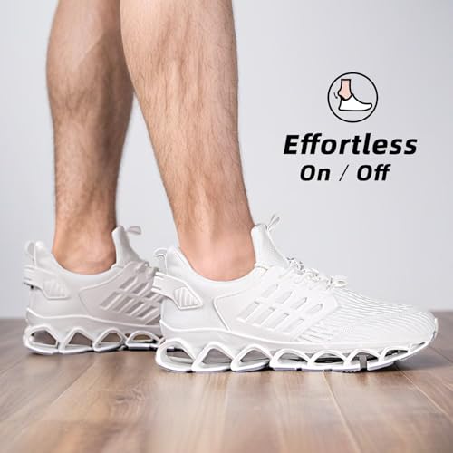 Image of Mens Slip on Walking Running Shoes Blade Tennis Casual Fashion Sneakers Comfort Non Slip Work Sport Athletic Trainer