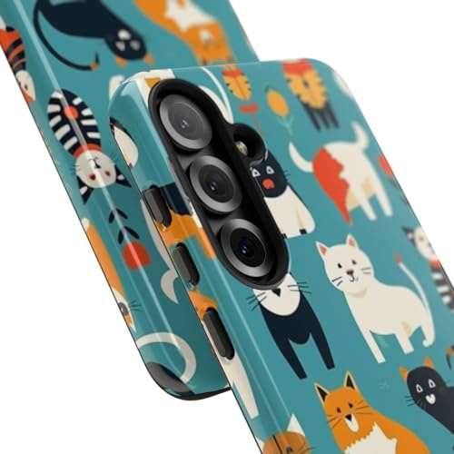 Coque rigide Samsung S25 Plus chat coloré à finition brillante premium - 2