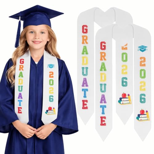 Nextholix 2Pcs Preschool Graduation Stole Kids Graduate Sash 2026 Kindergarten Gifts Unisex Graduation Stole (Fashion)