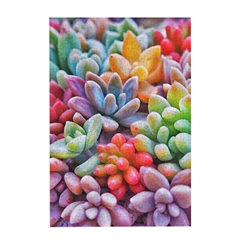 美しい多肉植物 300ピース ジグソーパズル 大人向け難しい 破片なし カチっとハマる 誕生日 おしゃれ インテリア ギフトハウス (38×26cm)