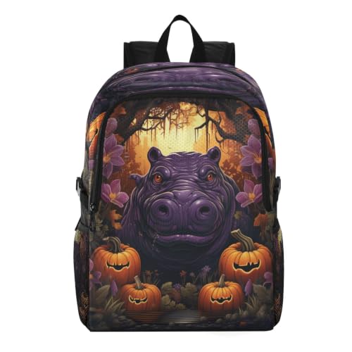 Sac à dos de randonnée pliable imperméable art citrouille Halloween