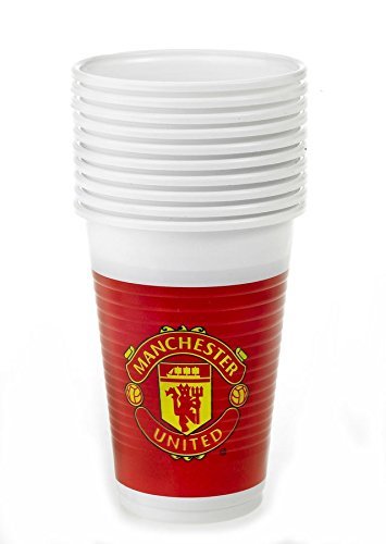 Manchester United Official Football Club 10 Pack of 200ml Plastic Party Cups