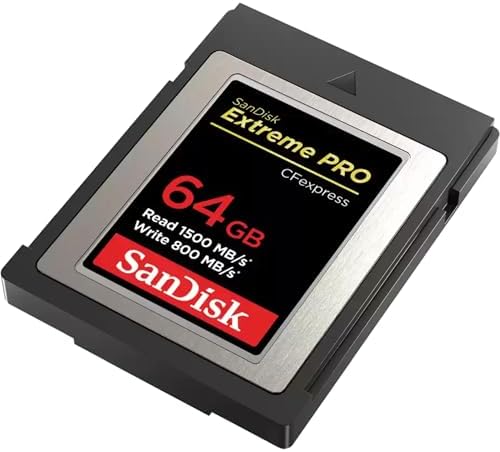 Extreme Pro Cfexpress Type B Card,1500 MB/s R & 800 MB/s W, Black, 64GB