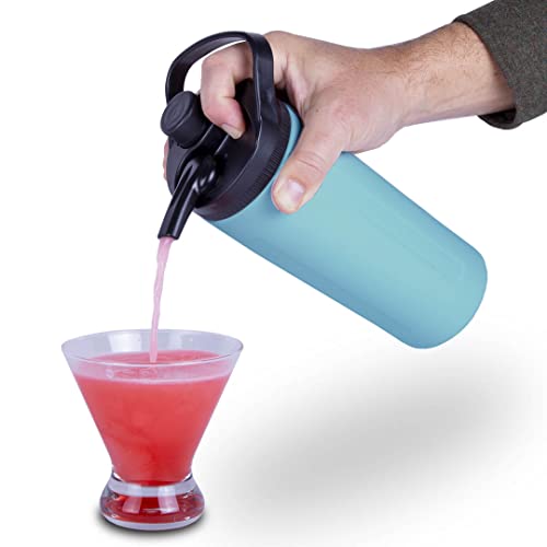 Growlerwerks Ukeg Twist Seltzer Maker & Dispenser – Portable Patented Carbonation System - Vacuum Insulation For Beverages – Includes Carry Handle- Soda Maker For Sparkling Water (Seafoam, 24 Oz) #TOP1