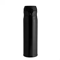 Garrafa Isotérmica Aço Inox Parede Dupla 400ml Squeeze Térmica Quente Frio Preto Fosco Resistente Inoxidável Portátil Para Academia Escritório Tecnologia a Vácuo SANFÉ