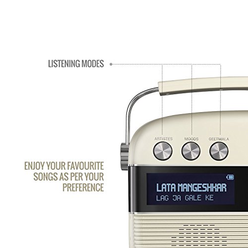 Saregama Carvaan Hindi Portable Music Player, 5000 Porcelain White - Image 4