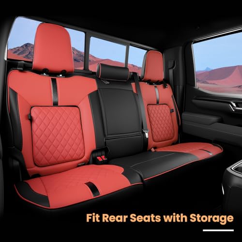 Image of 2019-2026 Chevy Silverado /GMC Sierra Seat Covers, Black & Red