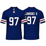Dexter Lawrence Jersey Mens/Youth Football II Stitched T-Shirt for Sports Fan Blue No