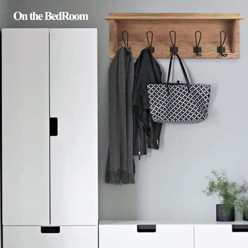 Black Coat Hooks OHIYO Rustic Wall Hooks 10Pack Vintage Double Coat Hangers for Hanging Hats Bags in Entryway Bathroom Bedroom Heavy Duty Wall Mounted Iron Hooks with Metal Screws Included