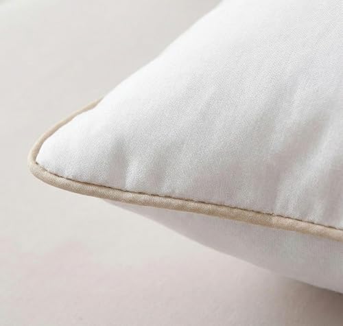 Image of VAS COLLECTIONS Cloud Cotton Pillows Set of 2 | Soft Fluffy Adjustable Sleeping Pillows 27x16 Inch | White | Piping Edges | Bed Pillow for Neck Support & Comfort (2, Pack of 2)