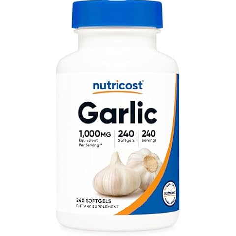 Nutricost Garlic 1000mg Softgels, 240 Count Cover