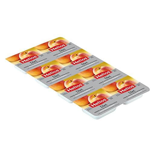 Helios Mermelada Dieta de Melocotón - Pack de 8 x 20 gr - Total: 160 gr
