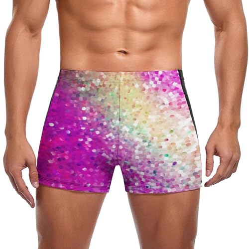 Maillot de bain brillant style arc-en-ciel pour homme actif