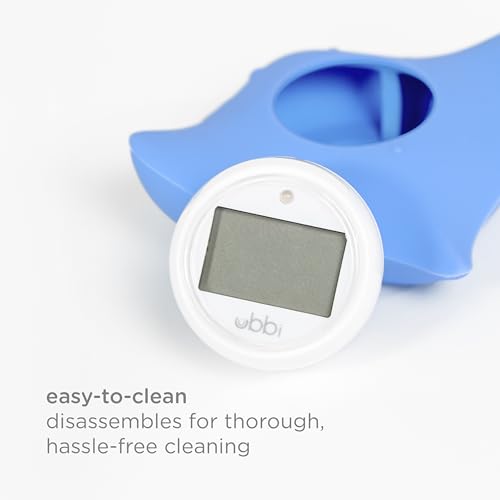 Image of Ubbi Stingray Baby Bath Thermometer for Newborns and Infants, Accurate and Instant High and Low Digital Reads, Floating Silicone Safety Thermometer, Newborn Registry Must Haves, Blue