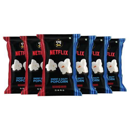 4700BC x Netflix, Jumbo, Sweet & Salted, Kettle Popcorn, 60g x Pack of 6