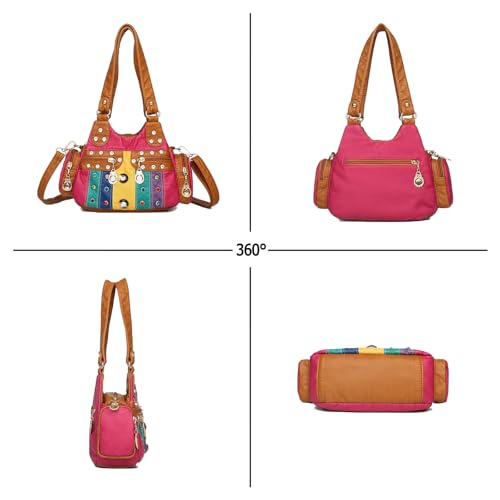 Bolso tote de moda para mujer en cuero sintético PU miniatura 6