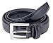 Sportoli Mens Classic Stitched Genuine Leather Uniform Belt - Black (48)