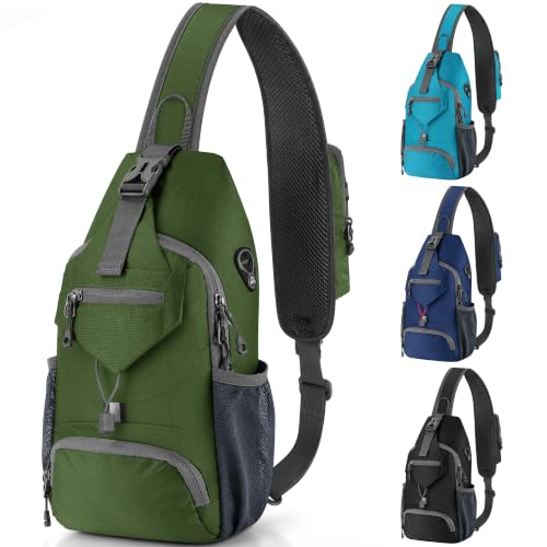 ZOMAKE Sling Bag, Cross Body Bag Shoulder Bag Anti-Theft(Green)