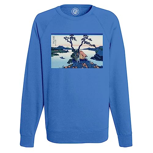 Sweat Hokusai homme cadeau estampe japonaise Lac Suwa pour passionné d'art