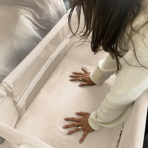 Image of Newton Baby Bassinet Fitted Sheet 2-Pack, Breathable Muslin - Sandstone