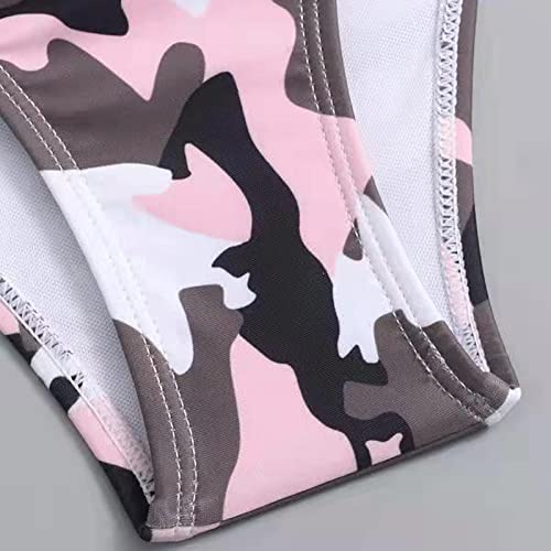 High Waisted Swimsuits For Women Women Swimsuits Set Suit Beach Swimming Print Swimwear Bikini Two Piece Swimwears Pink #TOP5