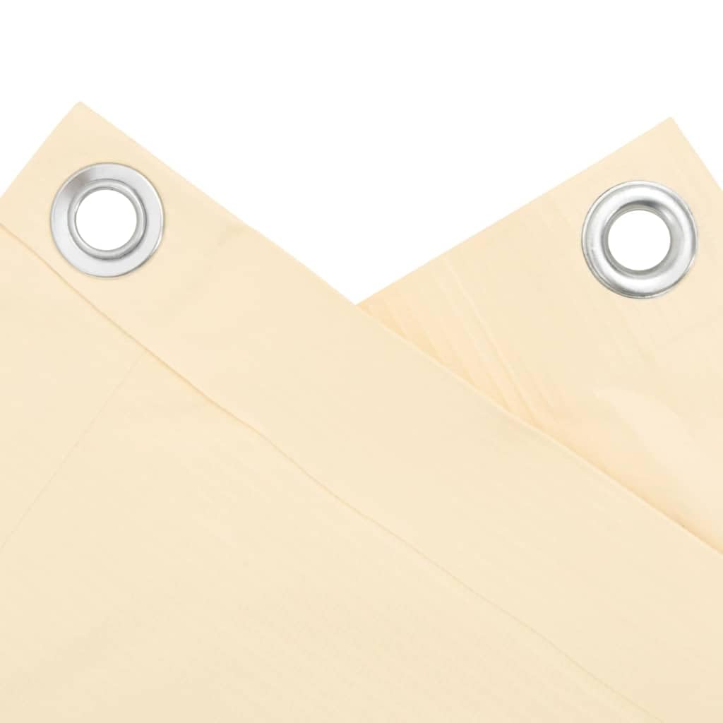 Paravent de Balcon, PVC Résistant aux Intempéries, Brise-Vue Occultant, Idéal pour Terrasse et Jardin, 600 x 90 cm, Crème