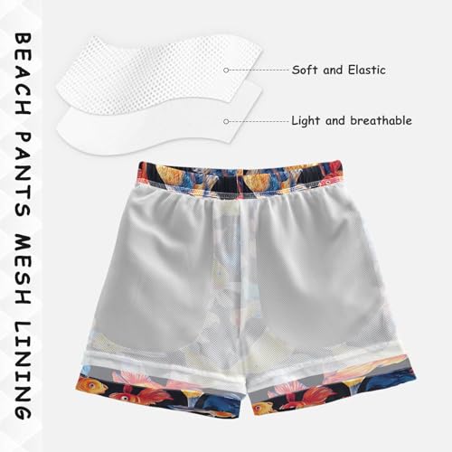 senya Goldfish Colorful Boys Swim Trunks Toddler Shorts Swimwear Boardshorts4