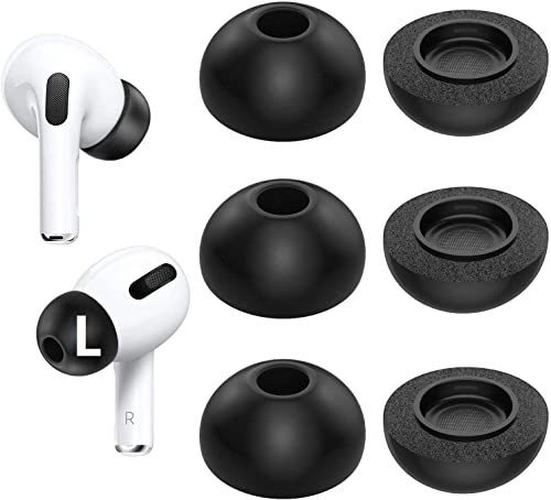 A-Focus Airpod Pro �p �ᔽ���C���[�s�[�X �E���^�����C���[�s�[�X �L���t�H�[���C���[�`�b�v Air�|Pods Pro�p �������[�t�H�[�� �Չ��� �t�B�b�g�� 3�y�A�Z�b�g �u���b�N L�T�C�Y �iAPL�j