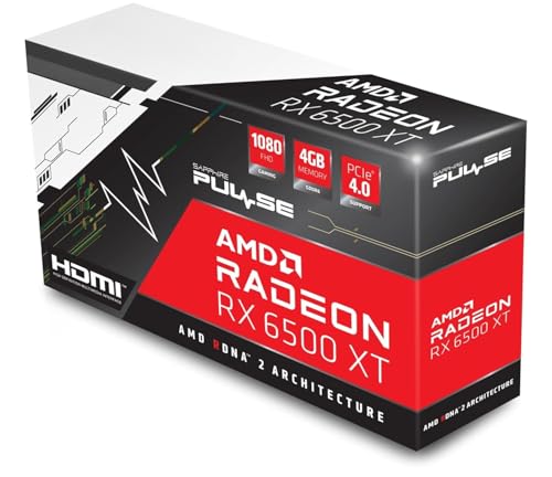 Image of Pulse AMD Radeon RX 6500XT 4GB GDDR6 Gaming Graphics Card - RDNA 2 Architecture, PCIe 4.0 x4, HDMI 2.1, DisplayPort 1.4