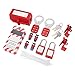 Keenso Electrical Circuit Breaker Lockout Tagout Kit Impact Safety Padlock Loto Hasps Set for Industrial Chemical Workers