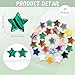 UU UNIHOM 48PCS Bulk 0.8inch Star Shaped Crystal Stones Assorted Mini Star Worry Stone Polished Pocket Palm Mini Gemstones Christmas Gifts Meditation Balancing DIY and Home Decor