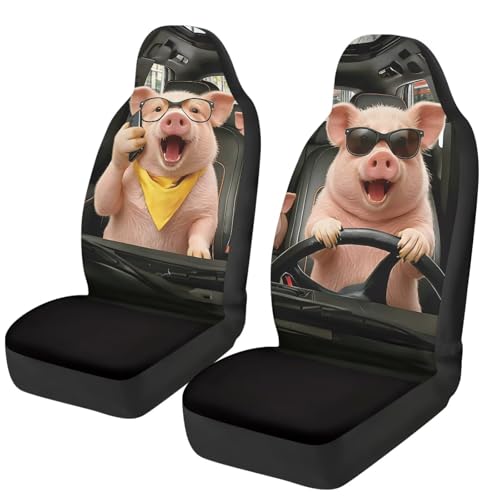Housse de siège auto cochon rigolo pour SUV et camion confort respirant
