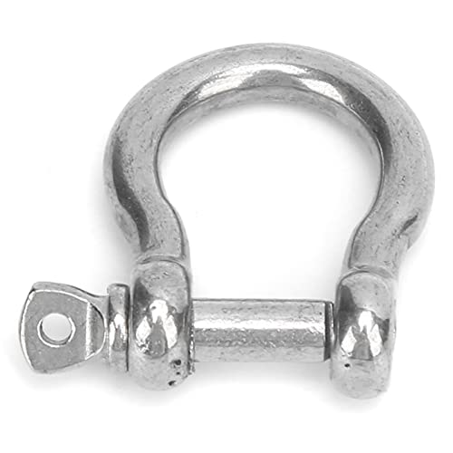 10pcs Anchor Shackle Stainless Steel Heavy Duty Bow Shackle M4 M5 M6 Paracord Outdoor Camping Survival Rope Jewelry Accessories (M5)