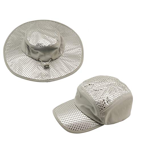YASHALY 2PCS Anti-Sunshine Hats for Men Cooling as Seen on TV White
