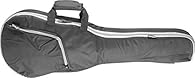 Black nylon padded gig bag for 1/2 size classical guitar 10mm of foam padding Includes large accessory pouch with zip Internal reinforcement to string, bridge and endpin areas 2 shoulder straps and padded carry handle
