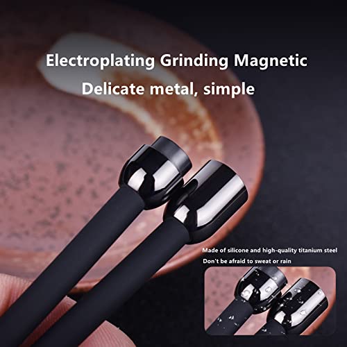 Bcletty Necklace, Silicon, Germanium, Magnetic Joint, Static Eliminator, Necklace, Static Eliminator, Antistatic, Titanium, Magnetic, Germanium, Stainless Steel, Fashion, Luxury Design, Popular Model, Worn By Many Baseball Players, Metal Allergy Free, For Gifts, Unisex, Silicone, 2 Sizes [2 Colors] [All Season Wearable] (50Cm, Black) #TOP6