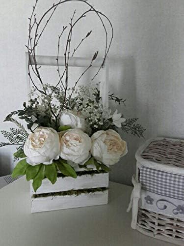 Flojery Silk Peony Bouquet Vintage Artificial Peonies Flower for Home Wedding Party Decor (1pcs, White) - Image 6