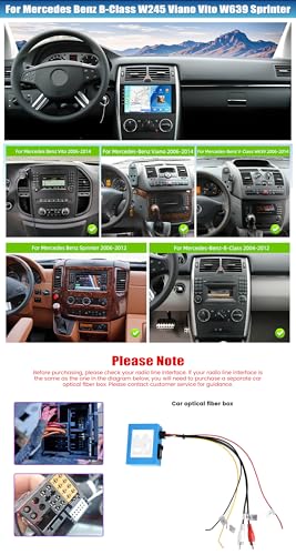 Autoradio Android 15 pour Mercedes Benz B-Class W245 Vito Sprinter 9" DSP - 2