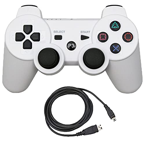 Aoityle PS3対応 ワイヤレスコントローラー 互換 USB ケーブル 日本語説明書 1年保証付き