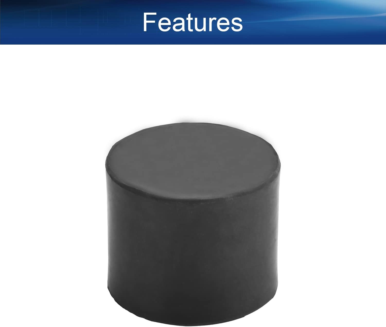M10 Metric Thread 50 x 40mm Carbon Steel Female Rubber Mounts Replaces Flat Base Block for Welding Machine Equipments Bicycle Black Tone 1Pcs