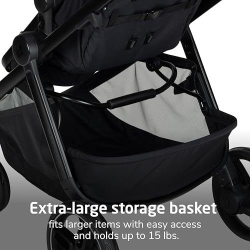Image of Maxi-Cosi Zelia Pro 5-in-1 Travel System with Mico Pro Infant Car Seat and Baby Stroller Combo, Reversible Seat, Large Wheels, Adjustable Handle, Newborn to Toddler, Lightweight, Caspian Caviar