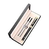 hindraem Vatertags Geschenkset inklusive Kugelschreiber aus Metall mit eleganter Box, Schreibaccessoire für Berufstätige oder Studenten, Rollerball Stift